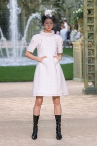 Model on the catwalk