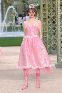 Model on the catwalk