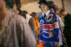 Backstage at Charles Jeffrey Loverboy Men's Fall 2018