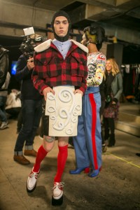 Backstage at Charles Jeffrey Loverboy Men's Fall 2018