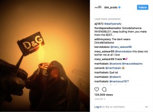Diet Prada then burns a D&G label.