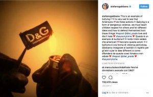 Gabbana again responds accusing Diet Prada of bullying.