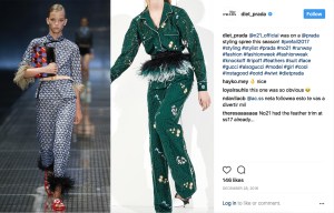 Diet Prada has love for it’s namesake. The account in December 2016 called out No.21 for copying Prada.