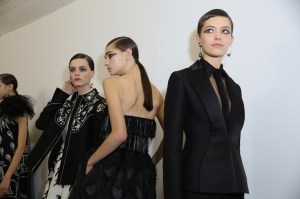 Backstage at Christian Dior Couture Spring 2018