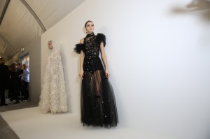 Backstage at Christian Dior Couture Spring 2018