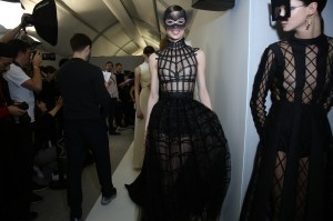 Backstage at Christian Dior Couture Spring 2018