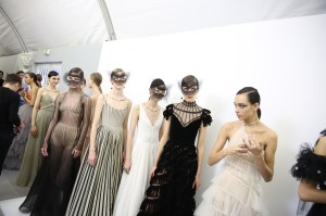 Backstage at Christian Dior Couture Spring 2018