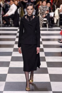 Model on the catwalk