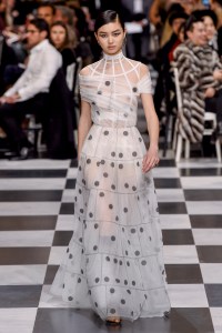 Model on the catwalk