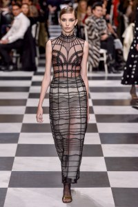 Model on the catwalk