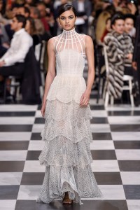 Model on the catwalk