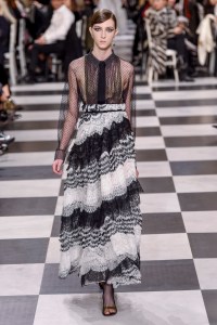 Model on the catwalk