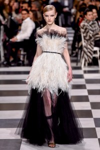 Model on the catwalk