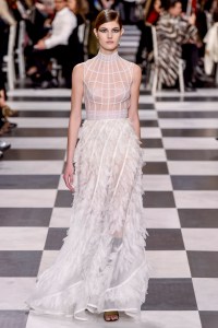 Model on the catwalk