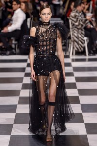Model on the catwalk