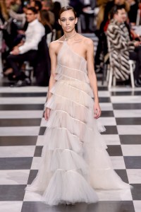 Model on the catwalk