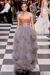 Model on the catwalk