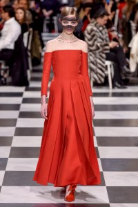 Model on the catwalk