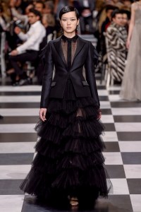 Model on the catwalk