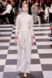 Model on the catwalk