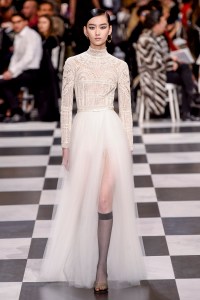 Model on the catwalk