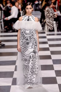 Model on the catwalk