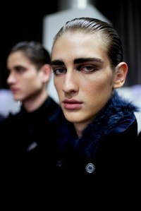 Backstage at Emporio Armani Men's Fall 2018