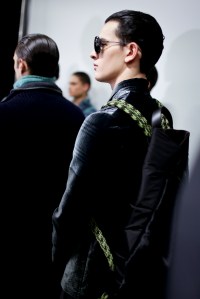 Backstage at Emporio Armani Men's Fall 2018
