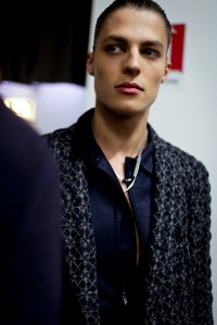 Backstage at Emporio Armani Men's Fall 2018