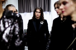 Backstage at Emporio Armani Men's Fall 2018