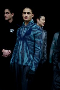 Backstage at Emporio Armani Men's Fall 2018