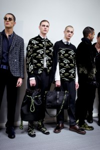 Backstage at Emporio Armani Men's Fall 2018