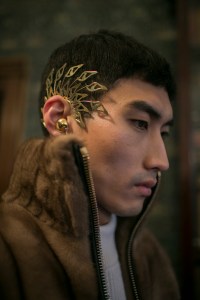 Backstage at Edward Crutchley Fall 2018
