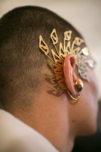 Backstage at Edward Crutchley Fall 2018