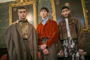 Backstage at Edward Crutchley Fall 2018
