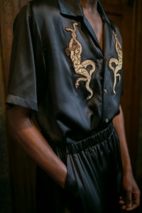 Backstage at Edward Crutchley Fall 2018