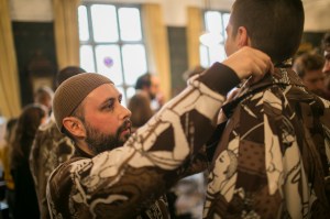 Backstage at Edward Crutchley Fall 2018
