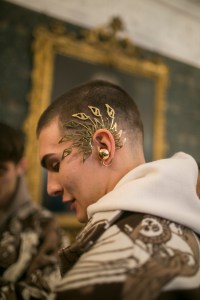 Backstage at Edward Crutchley Fall 2018