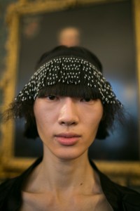 Backstage at Edward Crutchley Fall 2018