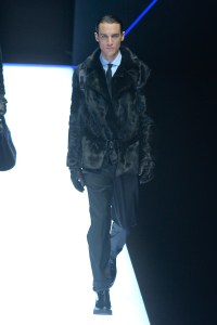 Model on the catwalk