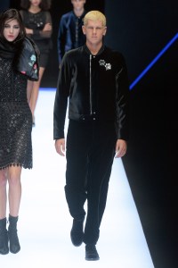 Model on the catwalk
