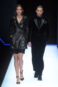 Models on the catwalk
