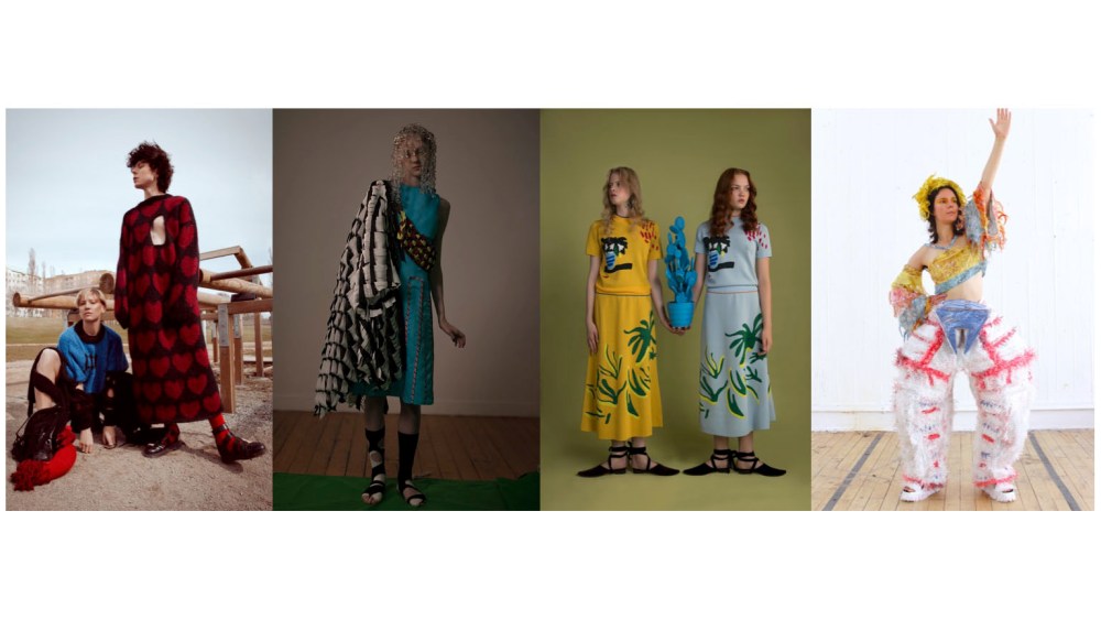 Looks from Kristel Kuslapuu, Susan Fang, I Am Chen and Maddie Williams.