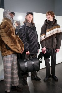 Backstage at Fendi Men's Fall 2018