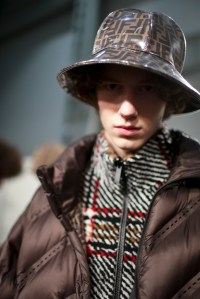 Backstage at Fendi Men's Fall 2018