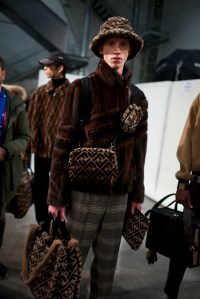 Backstage at Fendi Men's Fall 2018
