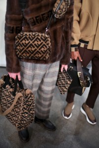 Backstage at Fendi Men's Fall 2018