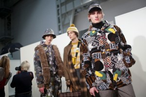 Backstage at Fendi Men's Fall 2018