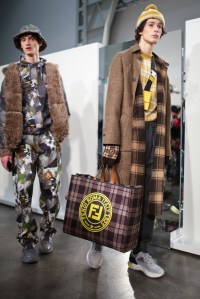 Backstage at Fendi Men's Fall 2018