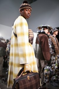Backstage at Fendi Men's Fall 2018